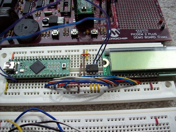 Teensy++ with 16 x 2 Character LCD Display